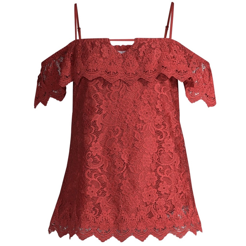 No Boundaries Juniors Off The Shoulder Lace Top